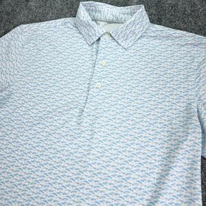 Vineyard Vines Polo Shirt Men XS Palmero Flag Print Golf Brrr Short Sleeve Whale